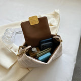 Small Chain Shoulder Bag Pu Leather Crossbody Tote Messenger Bag