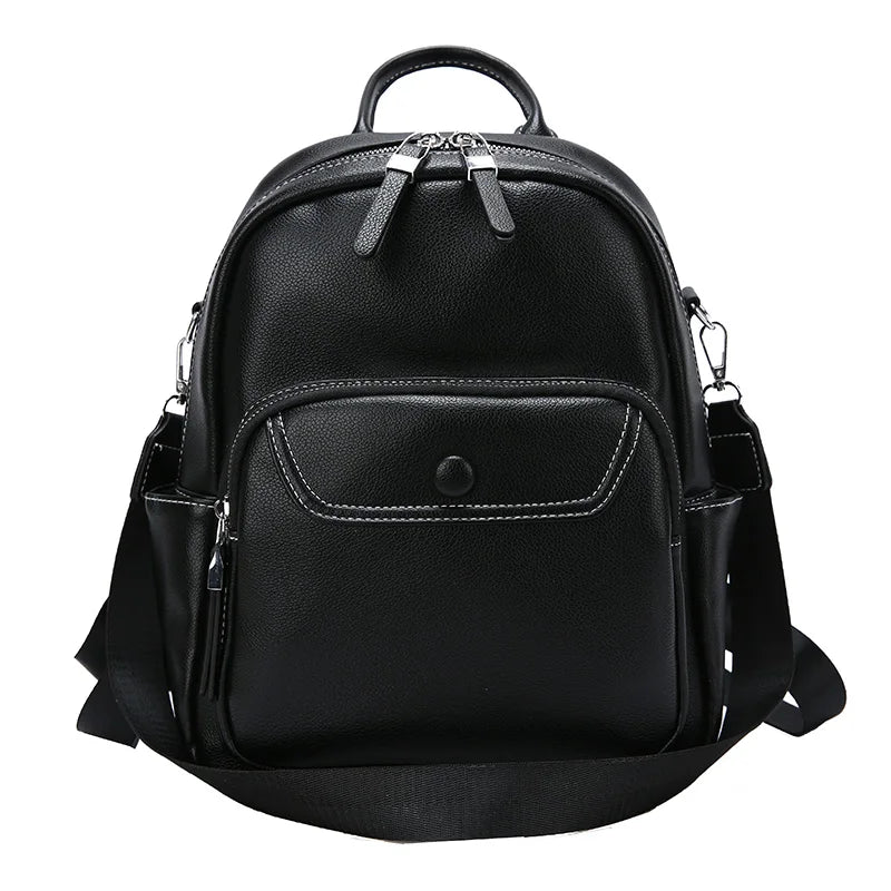 Women Small PU Leather Backpacks Ladies Shoulder Travel Bag Casual School Bags