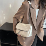 Small Pu Leather Chain Shoulder Bag Female Tote Crossbody Bags