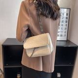 Small Pu Leather Chain Shoulder Bag Female Tote Crossbody Bags