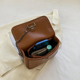Small Pu Leather Chain Shoulder Bag Female Tote Crossbody Bags