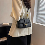 Women Small Pu Leather Shoulder Saddle Bag Casual Crossbody Bags