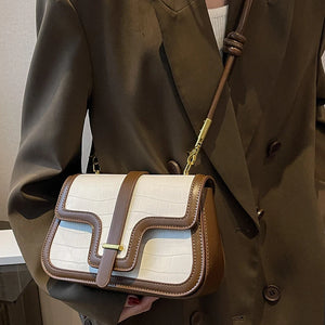 Women Small Pu Leather Shoulder Saddle Bag Casual Crossbody Bags