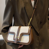 Women Small Pu Leather Shoulder Saddle Bag Casual Crossbody Bags