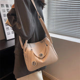 Women Small Pu Leather Shoulder Saddle Crossbody Bag Handbag