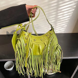 Vintage Small Tassel Shoulder Bag Women's Crossbody Bag