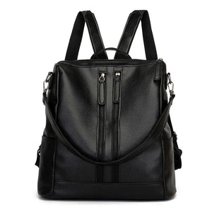 Women Vintage Backpack Large Capacity Leather Shoulder Bag For Teenager Girls