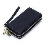 RFID Anti-theft Leather Women's Wallet Zipper Clutch Bag