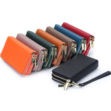 RFID Anti-theft Leather Women's Wallet Zipper Clutch Bag