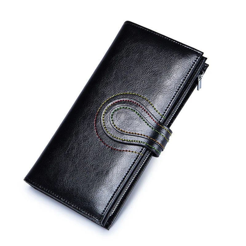 High Women Wallet RFID Blocking Purse Leather Long Lady Wallet Coin Purse