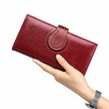 High Women Wallet RFID Blocking Purse Leather Long Lady Wallet Coin Purse