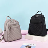 Waterproof Mini Backpack for Women Solid Color Travel Bag
