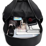 Waterproof Mini Backpack for Women Solid Color Travel Bag