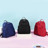 Waterproof Mini Backpack for Women Solid Color Travel Bag