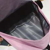 Women's Canvas Backpack School Bag Pink Rucksack Travel Bag