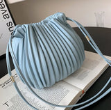 Small Leather Shoulder Bag Women's Crossbody Bucket Purse