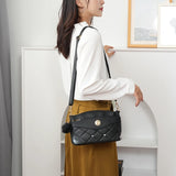 Women's Soft Leather Shoulder Bags Multi-Layer Classic Crossbody Handbag