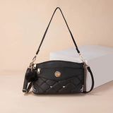 Women's Soft Leather Shoulder Bags Multi-Layer Classic Crossbody Handbag