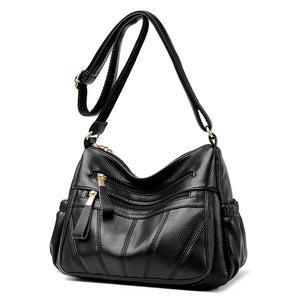 Soft Leather Shoulder Bag Classic Crossbody Handbag