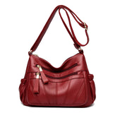 Soft Leather Shoulder Bag Classic Crossbody Handbag