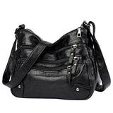 Women's Soft Leather Shoulder Bag Multi-Layer Classic Crossbody Handbag
