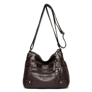 Women's Leather Shoulder Bag Classic Crossbody Handbag and Purse