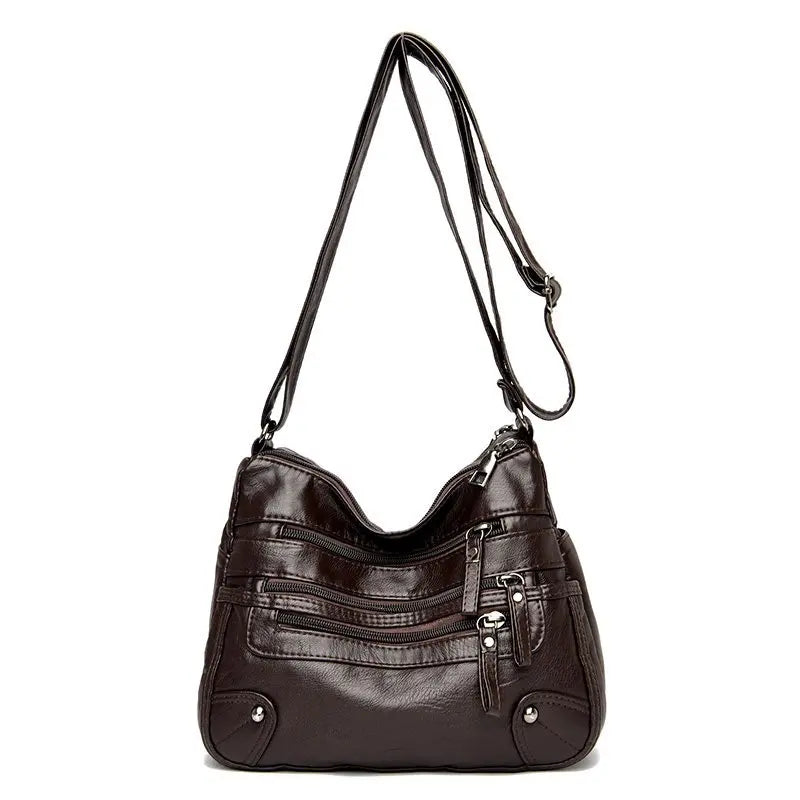 Women's Leather Shoulder Bag Classic Crossbody Handbag and Purse