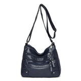 Soft Leather Shoulder Bag Multi-Layer Handbag