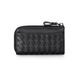 High Woven Key Bag Leather Unisex Key Wallet Woman Keys Organizer