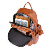Fashionable PU Leather Backpack for Girls School Bag
