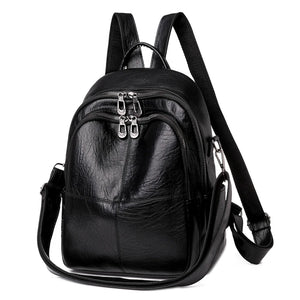 Fashionable PU Leather Backpack for Girls School Bag