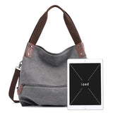 Canvas Shoulder Bag Women Casual Summer Tote Handbag Big Capacity Messenger Bag