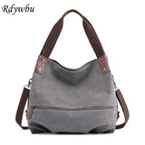 Canvas Shoulder Bag Women Casual Summer Tote Handbag Big Capacity Messenger Bag