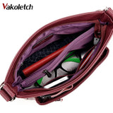 Women Crossbody Bag Sheepskin Casual Zipper Shoulder Bag KL309