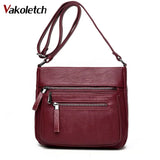 Women Crossbody Bag Sheepskin Casual Zipper Shoulder Bag KL309