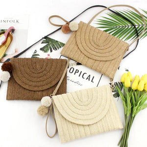 Envelope Bag Women's Clutch Straw Cross-body Casual
