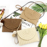 Envelope Bag Women's Clutch Straw Cross-body Casual