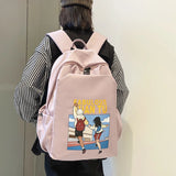 High School Backpack Casual Backpacks Female Nylon Print Backpack