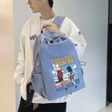 High School Backpack Casual Backpacks Female Nylon Print Backpack