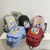 High School Backpack Casual Backpacks Female Nylon Print Backpack