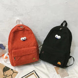High School Backpack Corduroy Bag