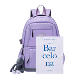 Nylon High School Backpack for Girls Solid Women Travel Bags