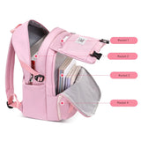 High School Bags for Girls Student Many Pockets Waterproof School Backpack