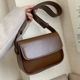 High Sense Leather Small Bag Female Autumn Winter Retro Messenger Bag