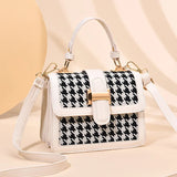 Versatile Checkered Diagonal Cross Bag for Women