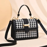 Versatile Checkered Diagonal Cross Bag for Women