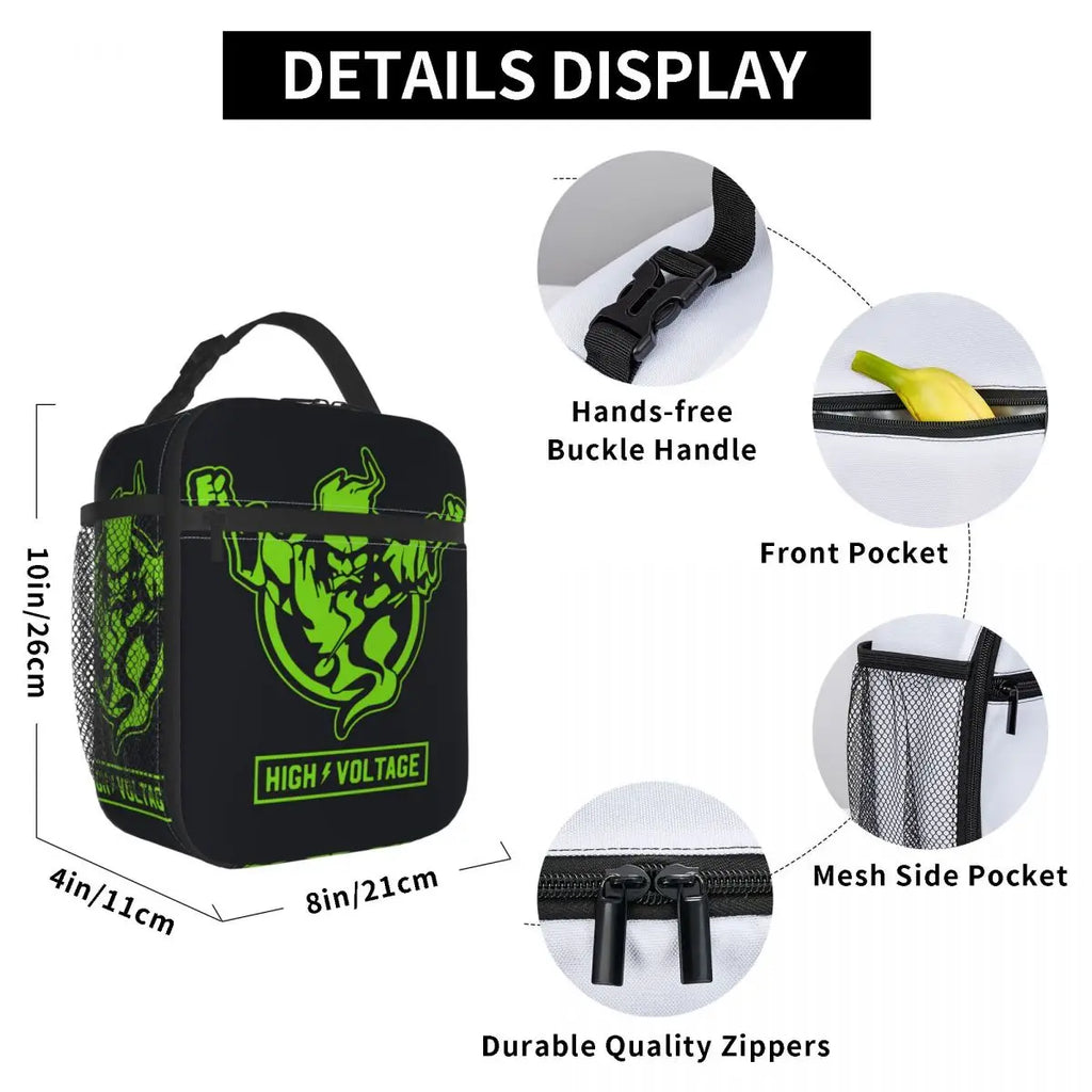 High Voltage Thunderdome Insulated Lunch Bag for Women