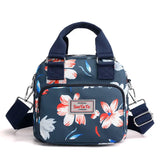 Waterproof Nylon Women Messenger Bag Large Mummy Shopping Bag Flower Tote