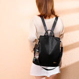 High Cap. Women Oxford Backpack Sequin School Teen Girls Travel Shoulder Bag