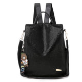 High Cap. Women Oxford Backpack Sequin School Teen Girls Travel Shoulder Bag